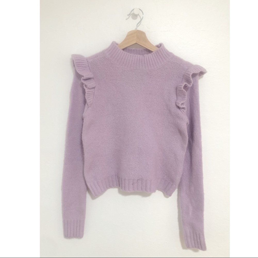 Wild Fable Ruffle Women’s Crop Sweater